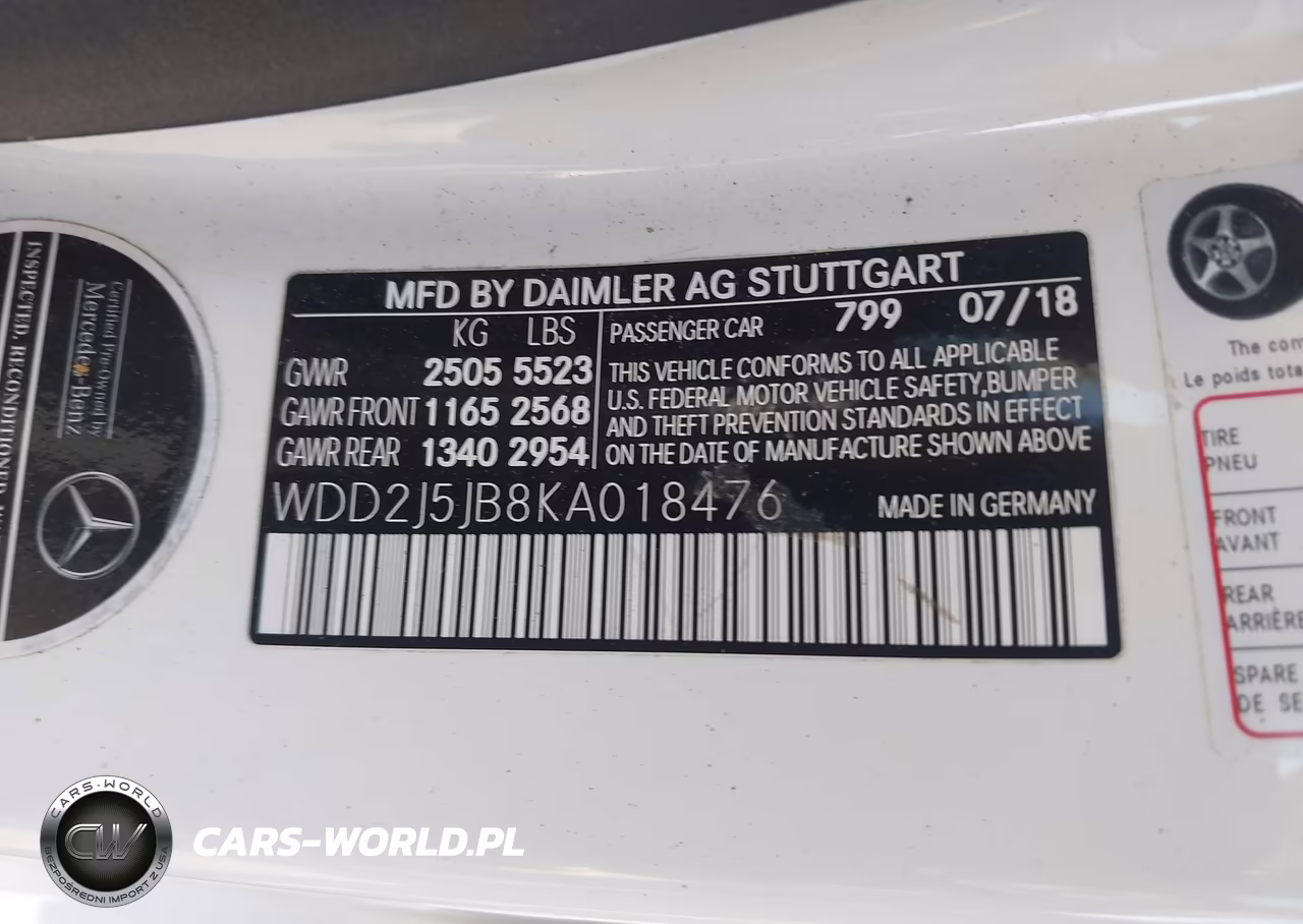 2019 Mercedes-Benz Cls 450 VIN:WDD2J5JB8KA018476 - 9