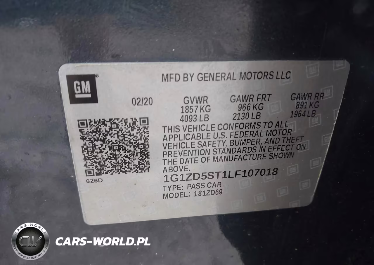 2020 Chevrolet Malibu Fwd Lt VIN:1G1ZD5ST1LF107018 - 9