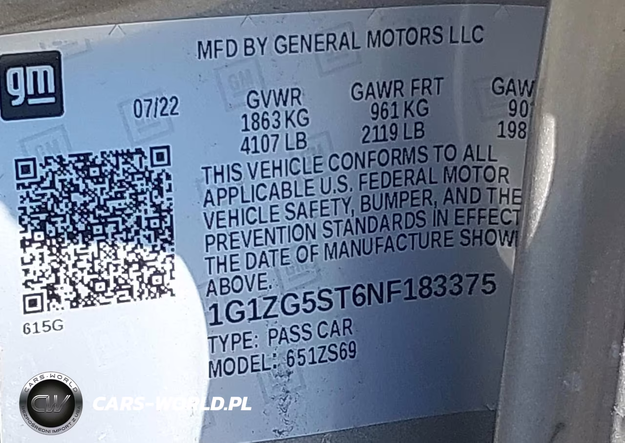 2022 Chevrolet Malibu Fwd Rs VIN:1G1ZG5ST6NF183375 - 9