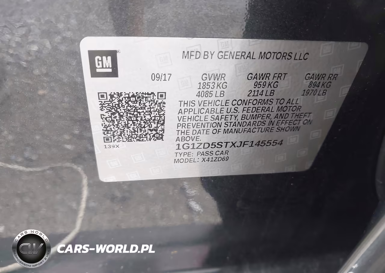 2018 Chevrolet Malibu Lt VIN:1G1ZD5STXJF145554 - 9