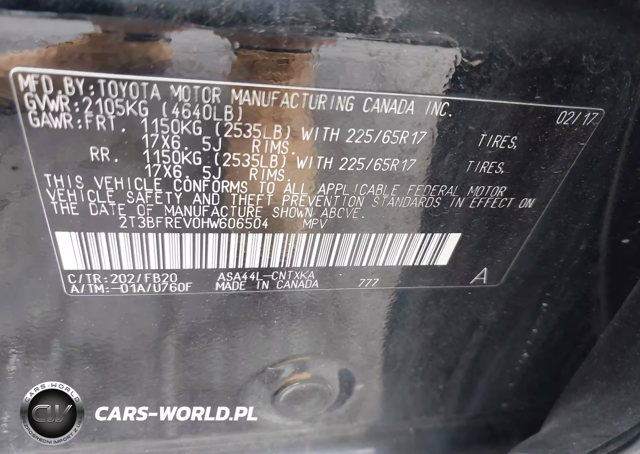 2017 Toyota Rav4 Le VIN:2T3BFREV0HW606504 - 9