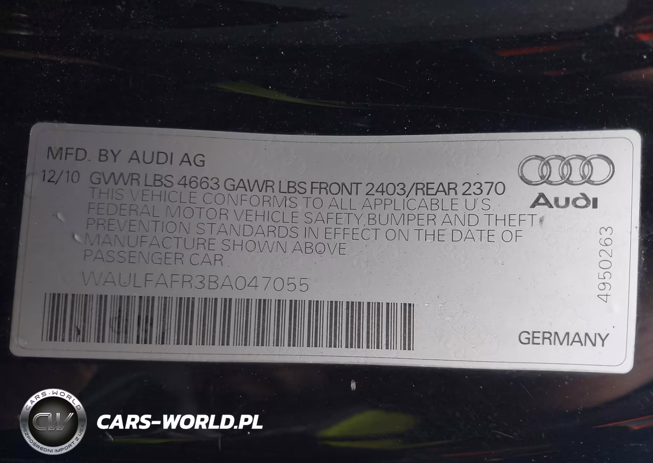 2011 Audi A5 2.0T Premium VIN:WAULFAFR3BA047055 - 9