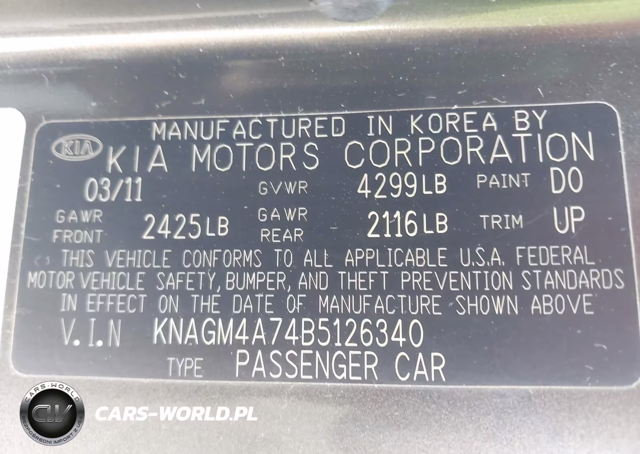 2011 Kia Optima Lx VIN:KNAGM4A74B5126340 - 9