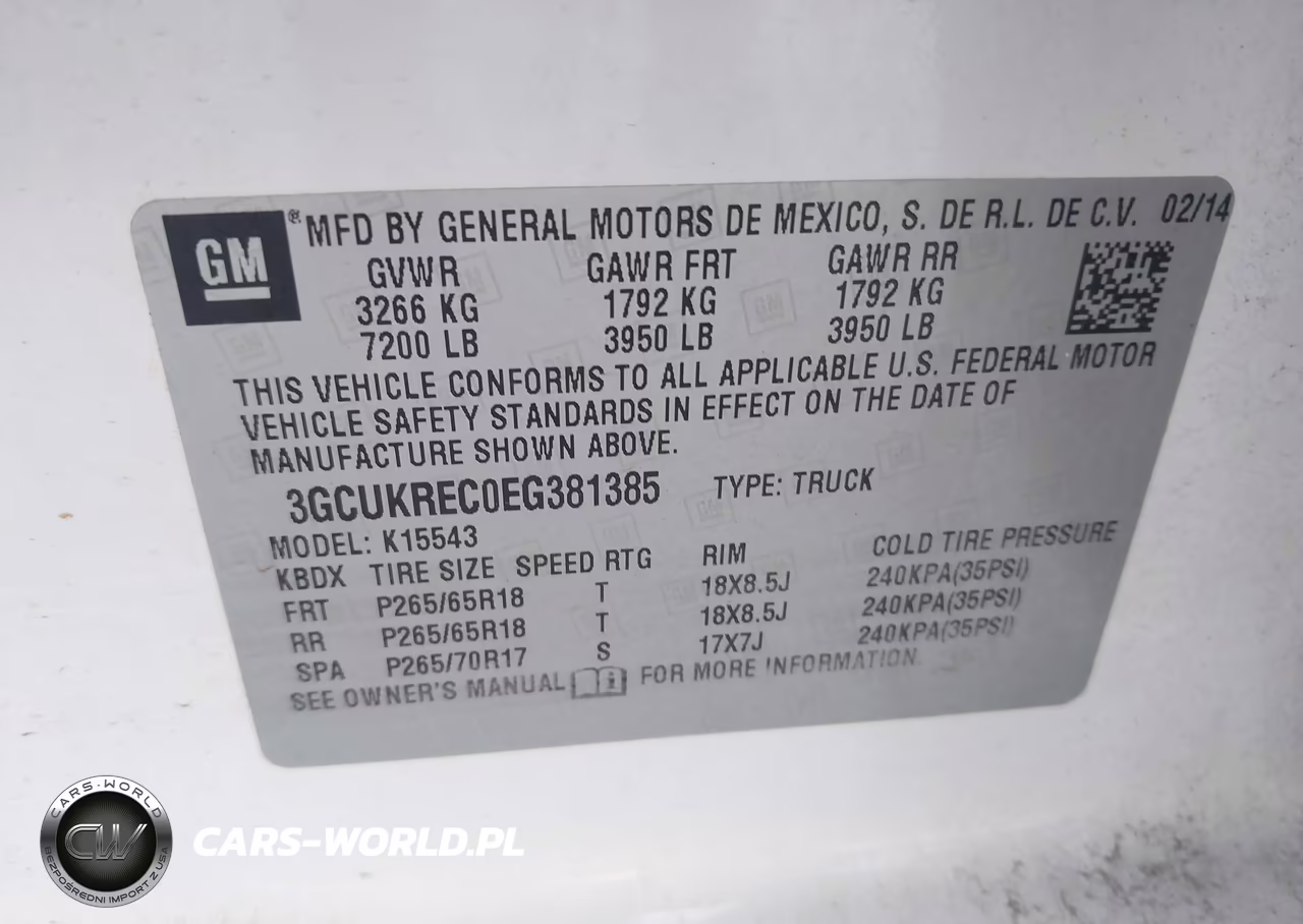 2014 Chevrolet Silverado 1500 2Lt VIN:3GCUKREC0EG381385 - 9