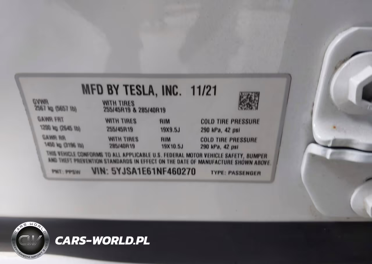 2022 Tesla Model S Plaid Tri Motor All-Wheel Drive VIN:5YJSA1E61NF460270 - 9
