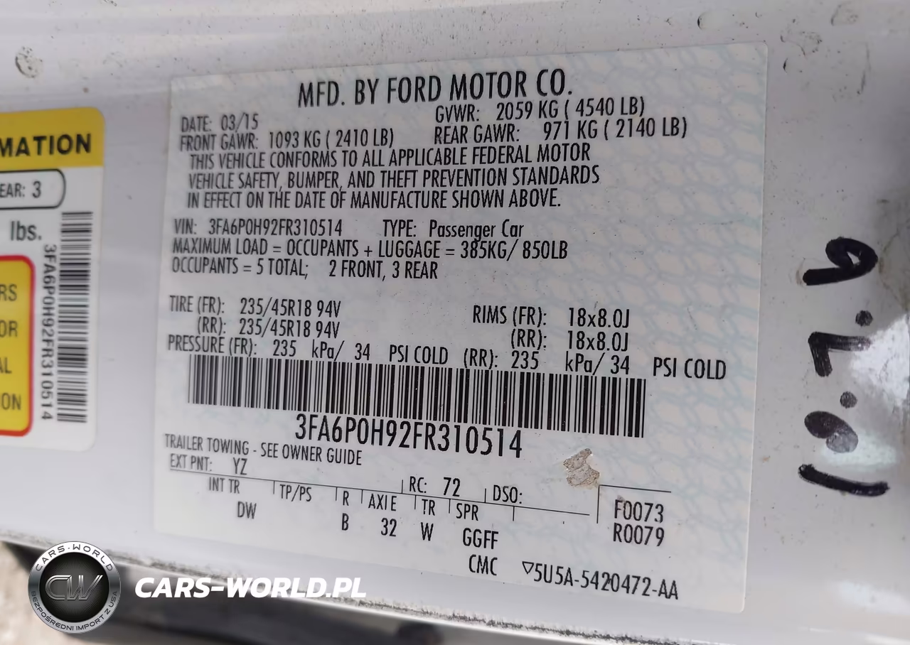 2015 Ford Fusion Se VIN:3FA6P0H92FR310514 - 9