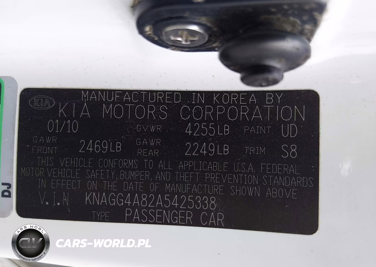 2010 Kia Optima Lx VIN:KNAGG4A82A5425338 - 9