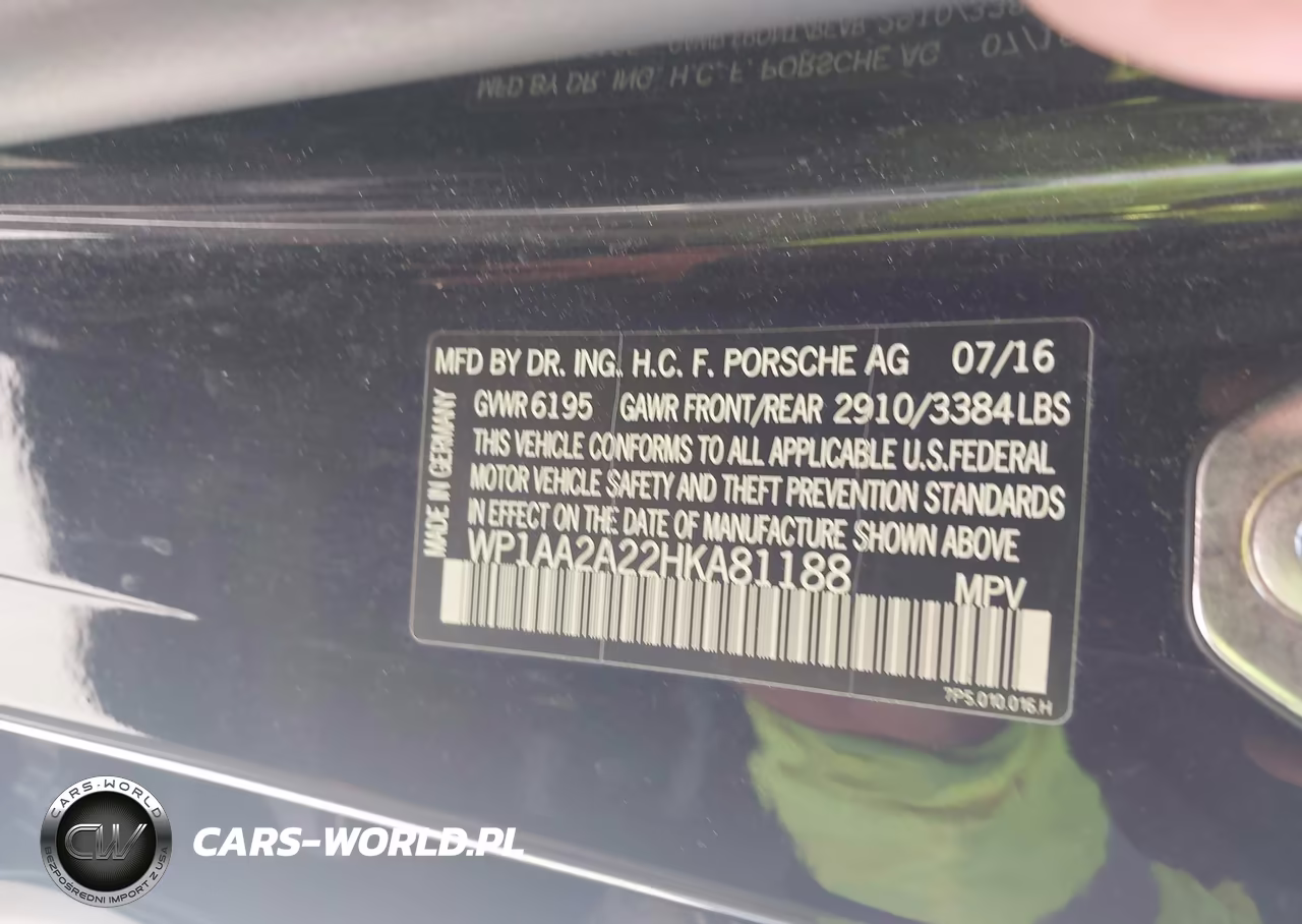 2017 Porsche Cayenne VIN:WP1AA2A22HKA81188 - 9