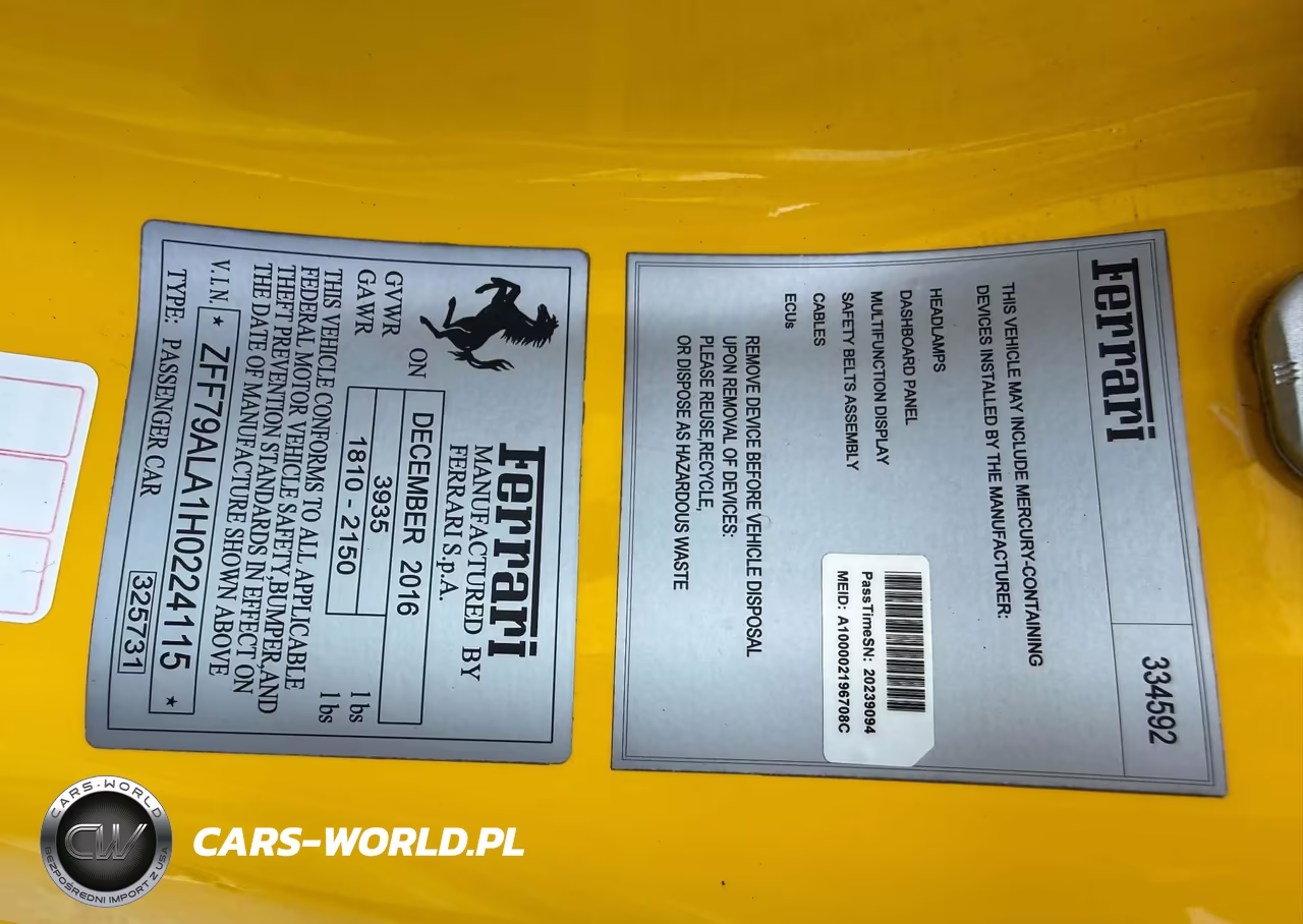 2017 Ferrari 488 Gtb VIN:ZFF79ALA1H0224115 - 7
