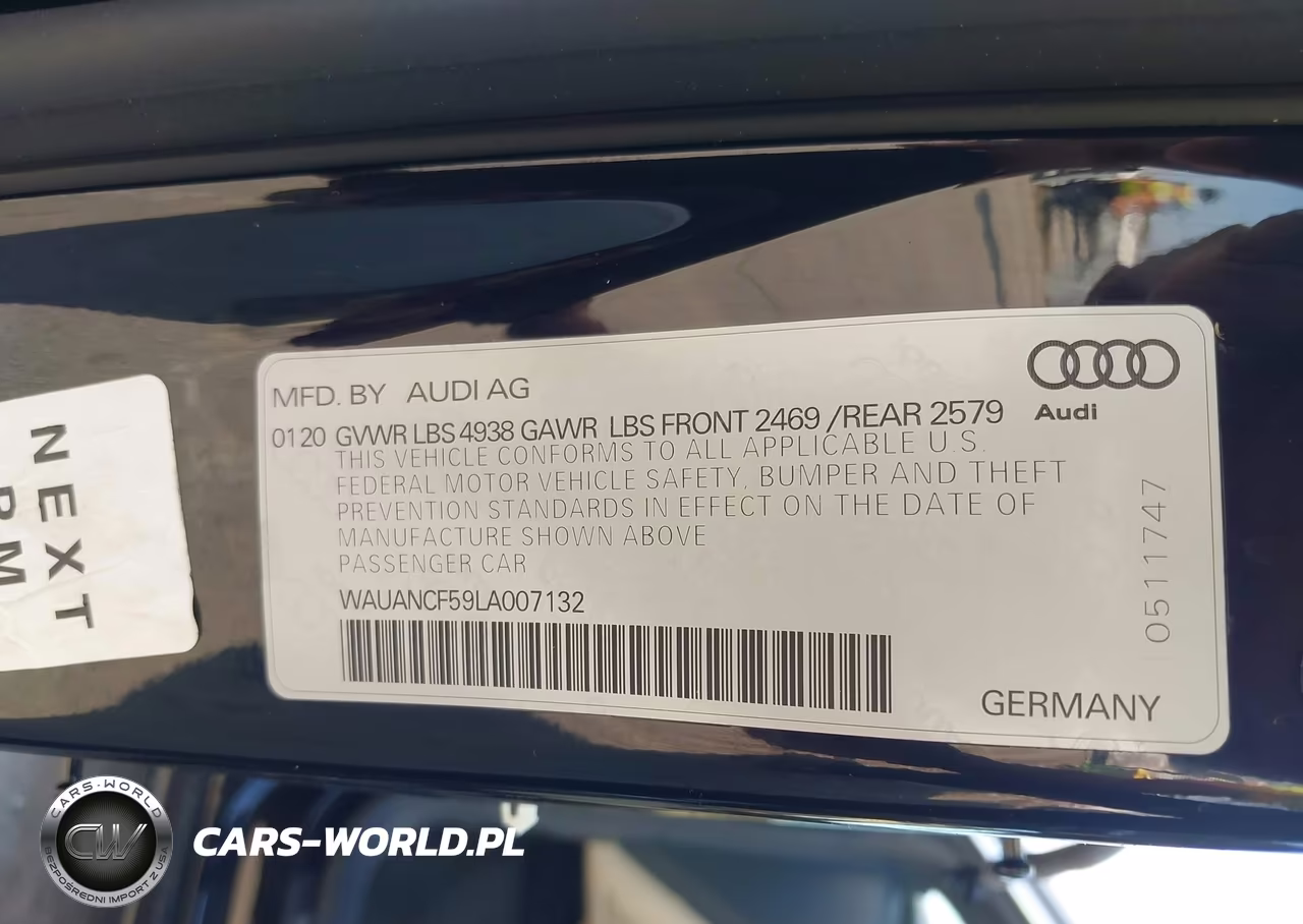 2020 Audi A5 Sportback Premium 45 Tfsi Quattro S Tronic VIN:WAUANCF59LA007132 - 9