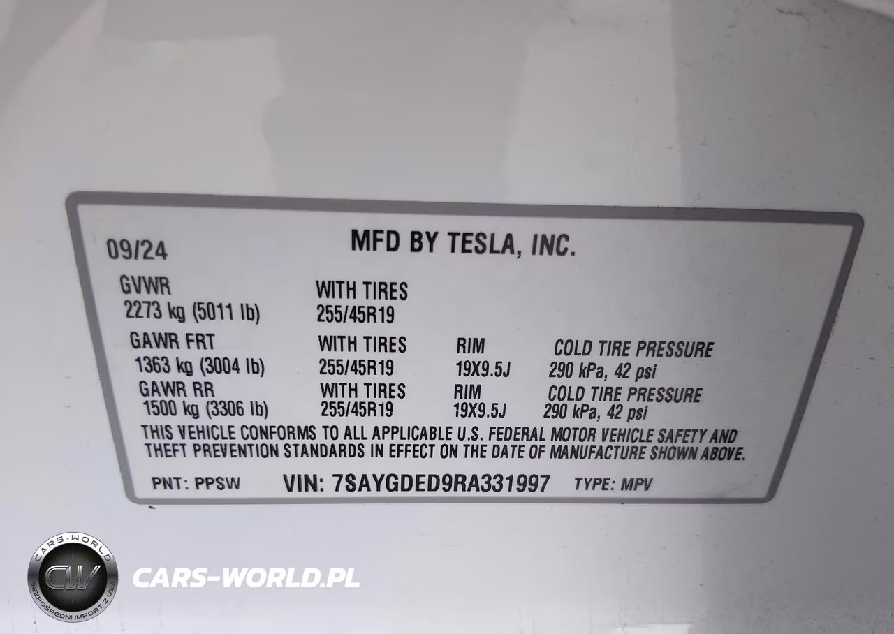 2024 Tesla Model Y Long Range Single Motor Rear-Wheel Drive-Rwd VIN:7SAYGDED9RA331997 - 9