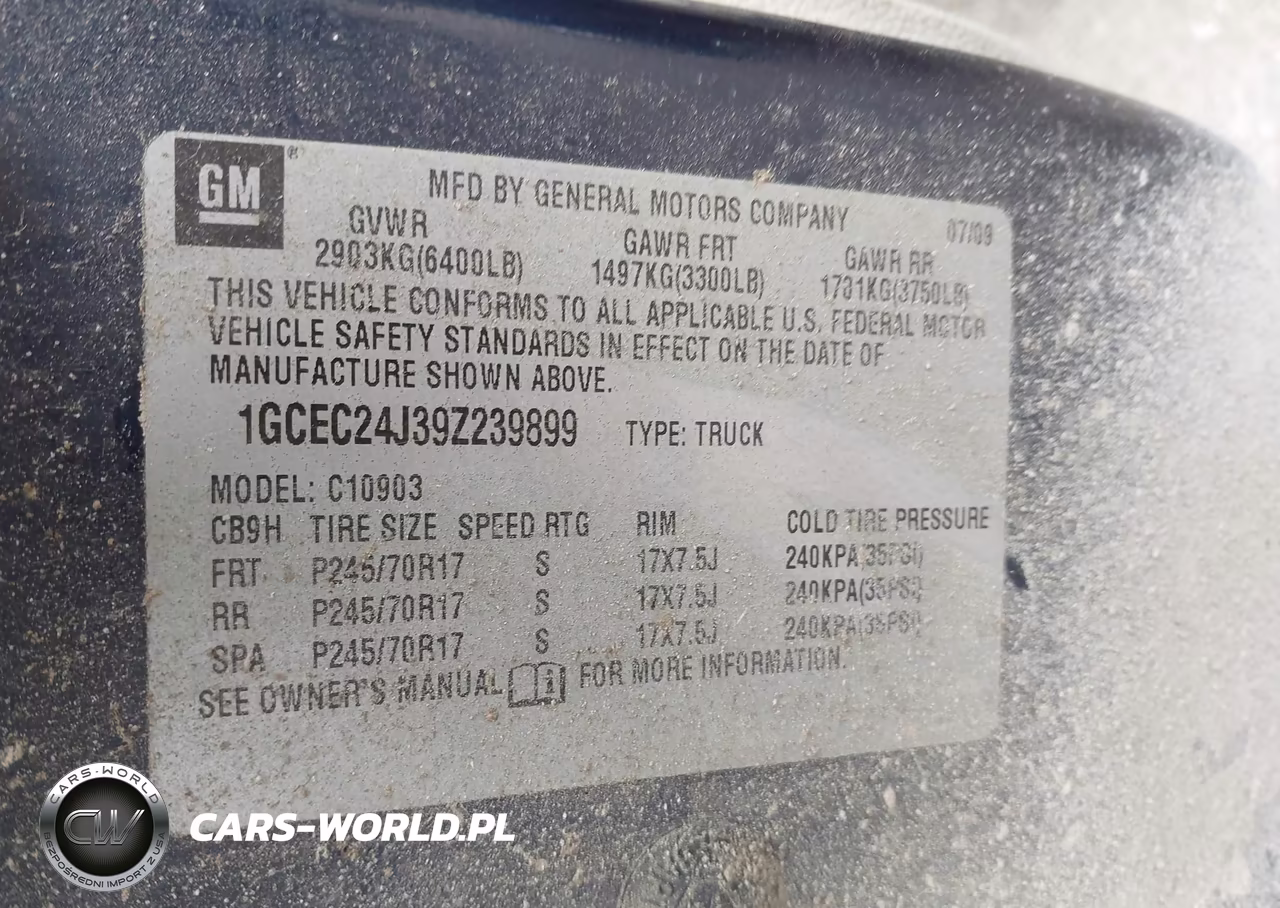 2009 Chevrolet Silverado 1500 Lt VIN:1GCEC24J39Z239899 - 9