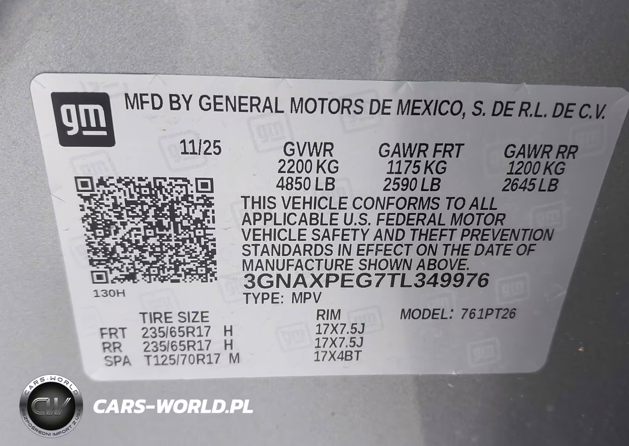 2026 Chevrolet Equinox Awd Lt VIN:3GNAXPEG7TL349976 - 9