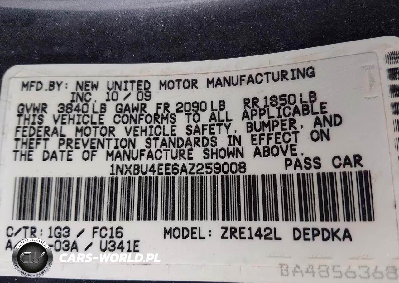 2010 Toyota Corolla Le VIN:1NXBU4EE6AZ259008 - 9