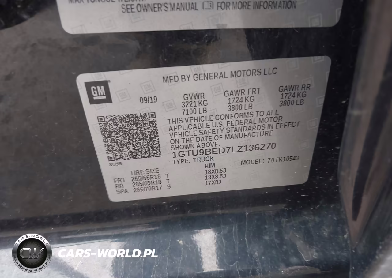2020 GMC Sierra 1500 VIN:1GTU9BED7LZ136270 - 9