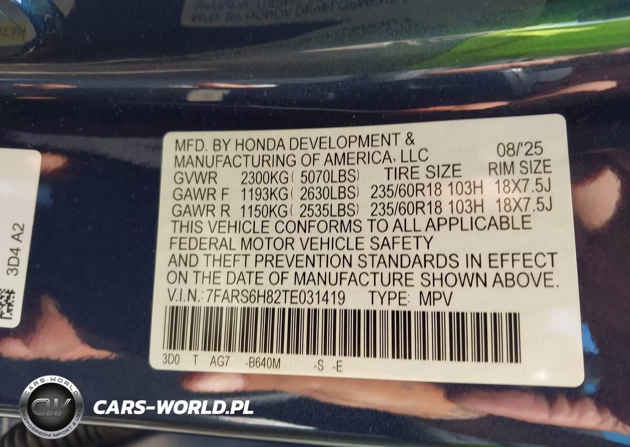 2026 Honda Cr-V Hybrid Awd Sport-L VIN:7FARS6H82TE031419 - 9