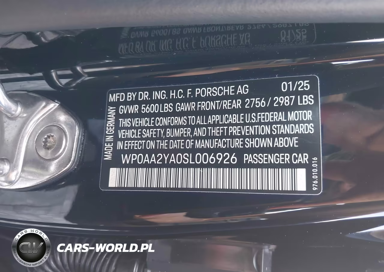 2025 Porsche Panamera 4 VIN:WP0AA2YA0SL006926 - 9