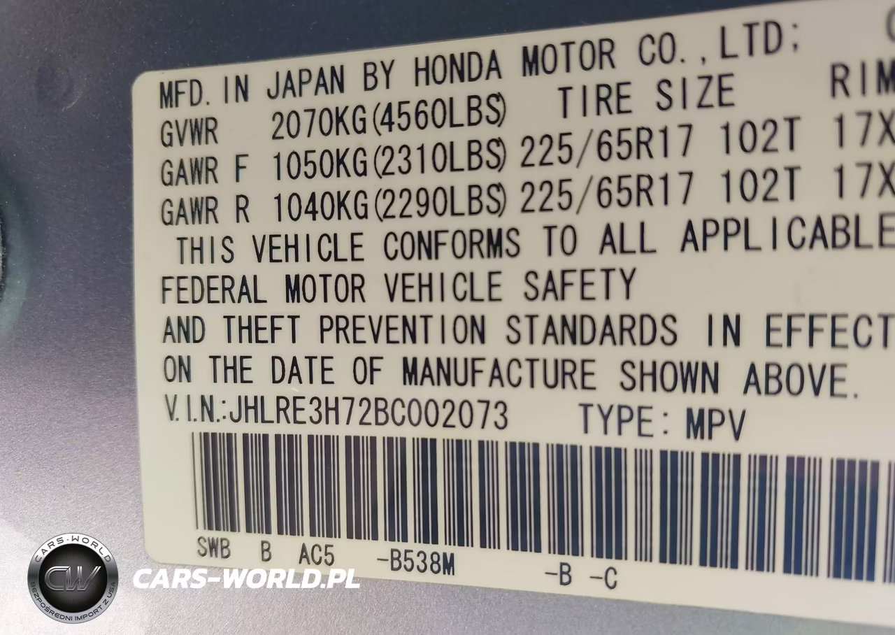 2011 Honda Cr-V Ex-L VIN:JHLRE3H72BC002073 - 9