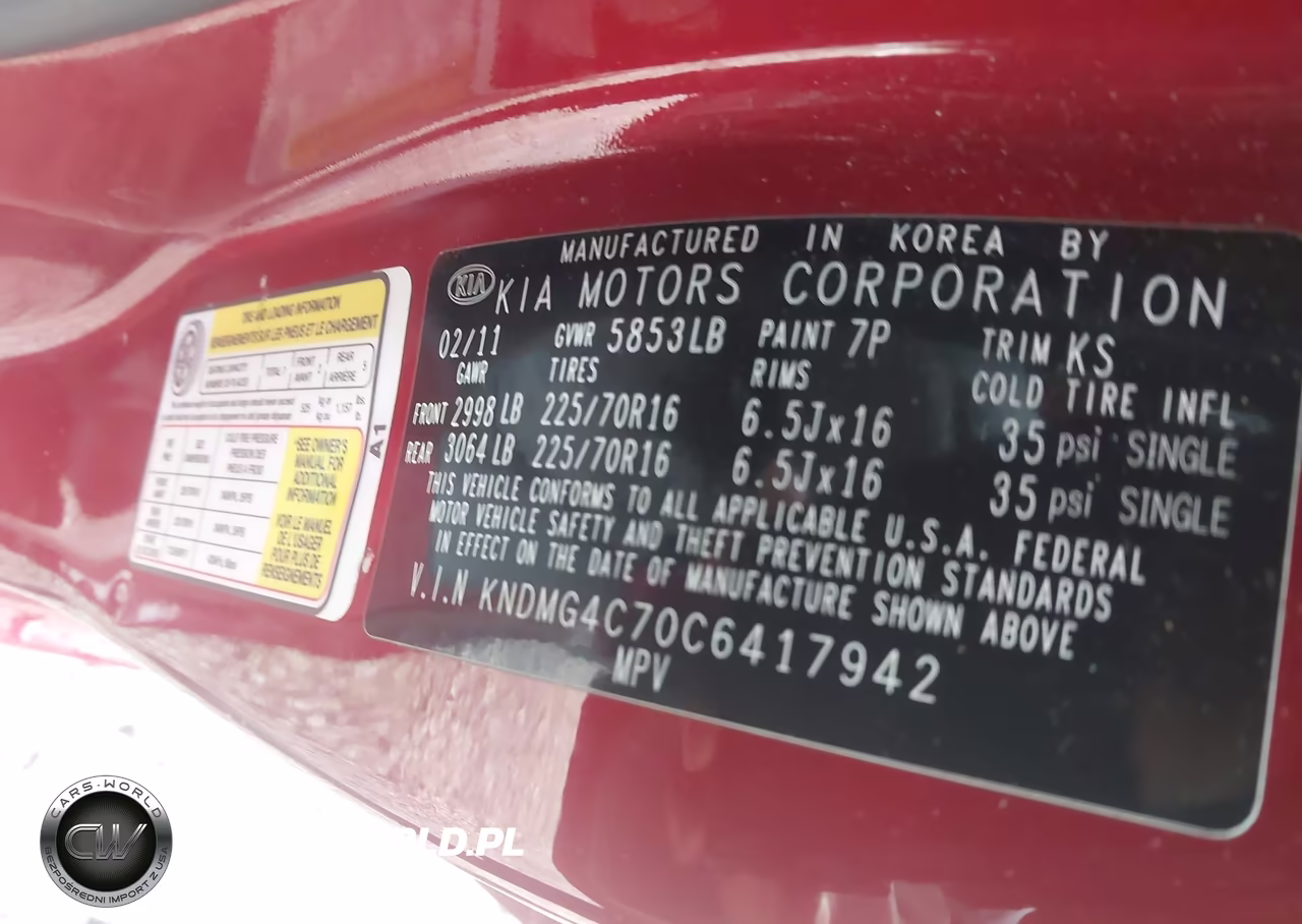2012 Kia Sedona Lx VIN:KNDMG4C70C6417942 - 9