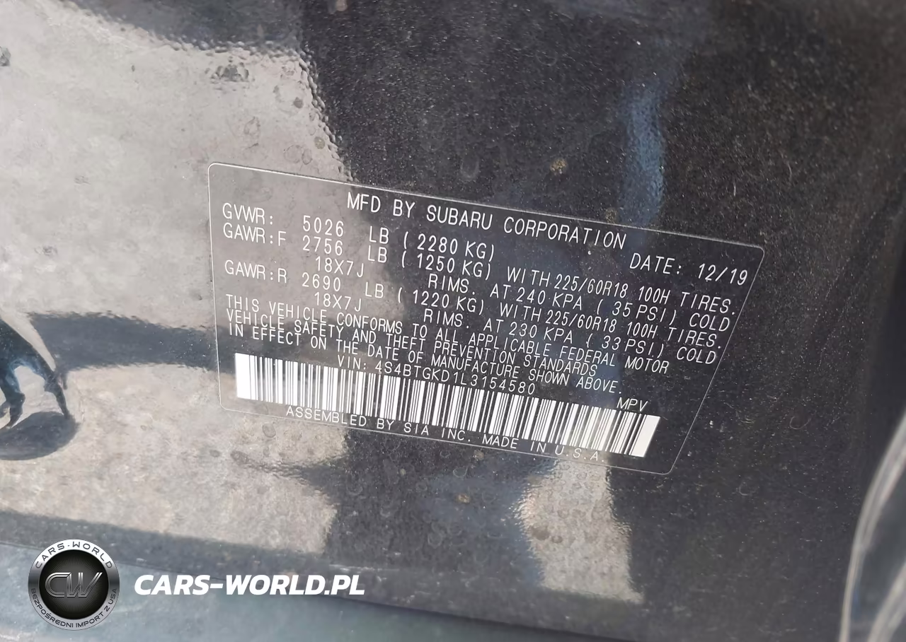 2020 Subaru Outback Onyx Edition Xt VIN:4S4BTGKD1L3154580 - 9