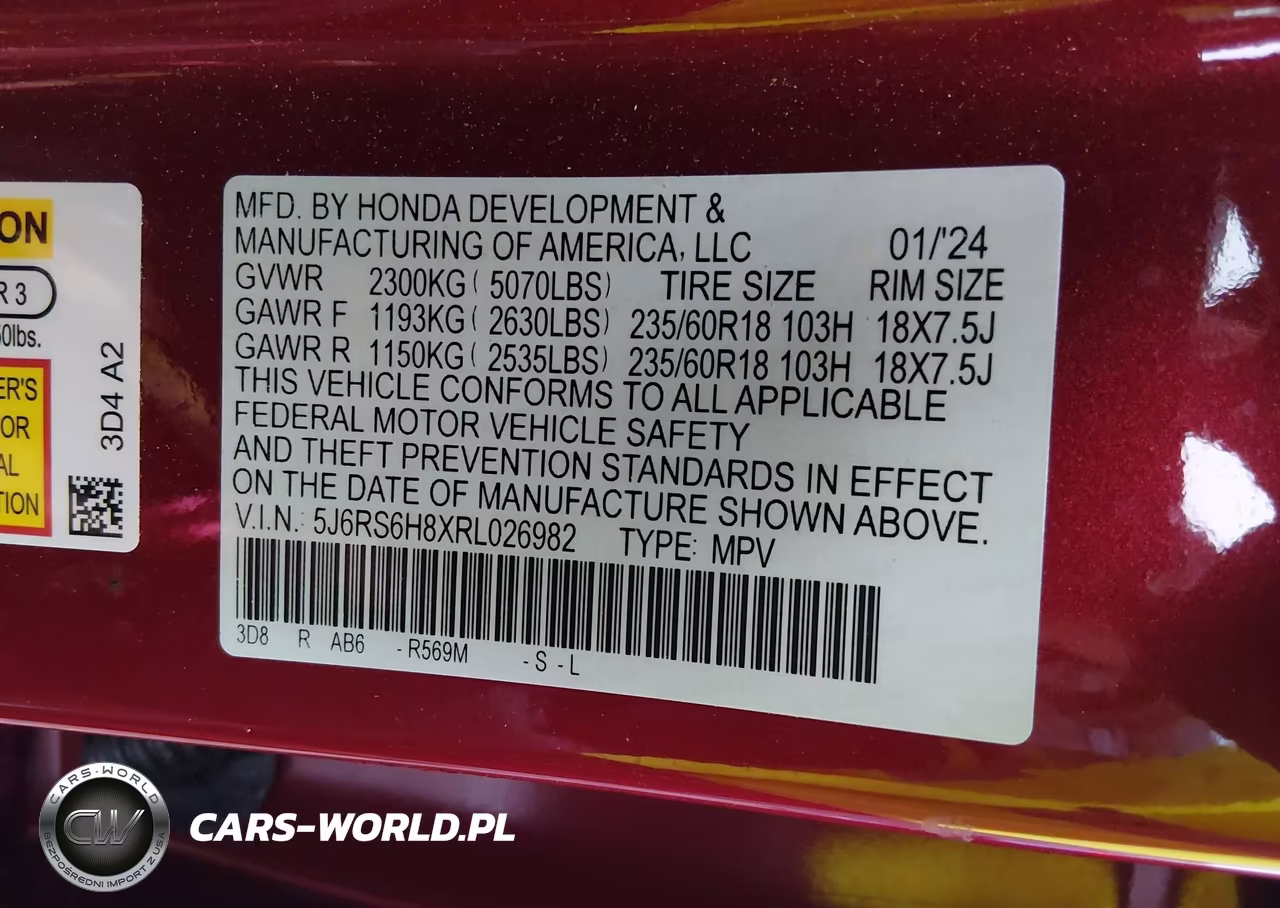 2024 Honda Cr-V Hybrid Sport-L VIN:5J6RS6H8XRL026982 - 9