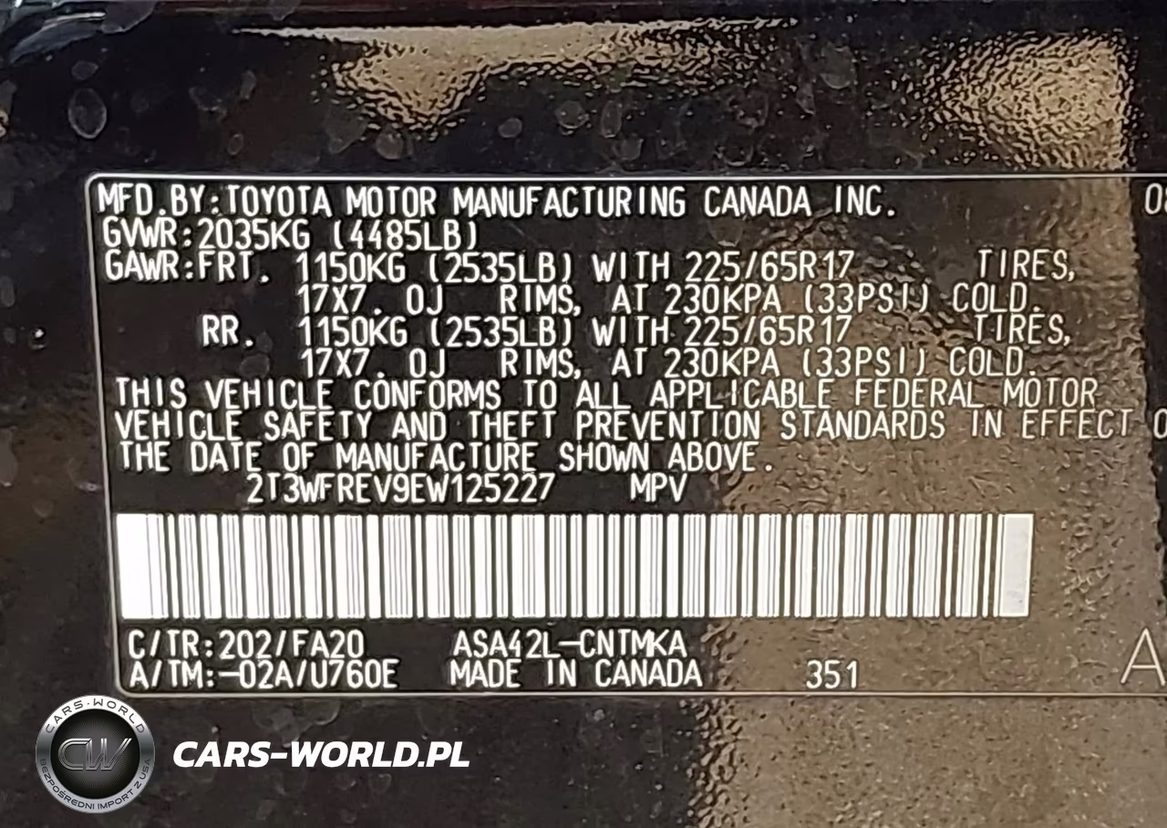 2014 Toyota Rav4 Xle VIN:2T3WFREV9EW125227 - 9