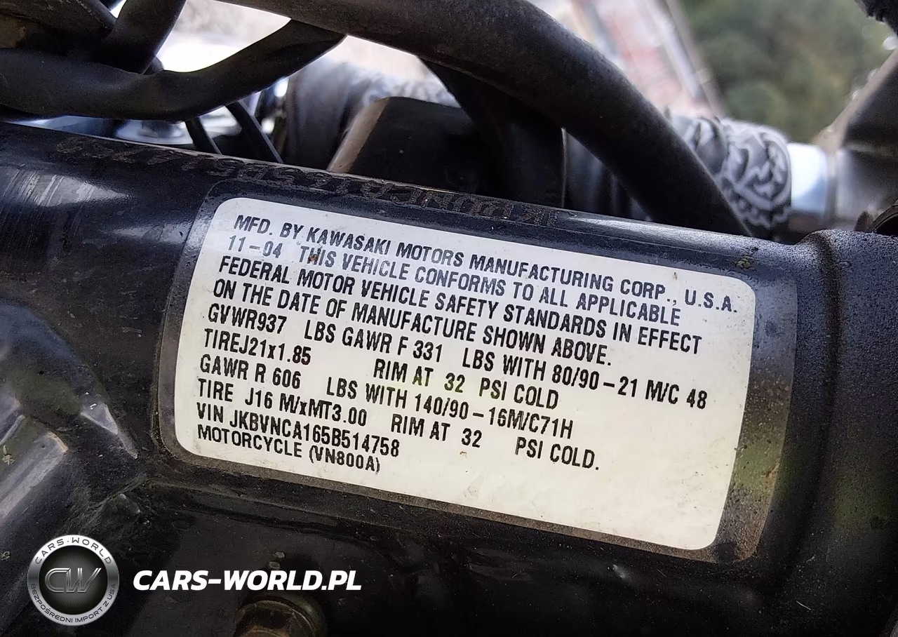 2005 Kawasaki Vn800 VIN:JKBVNCA165B514758 - 10