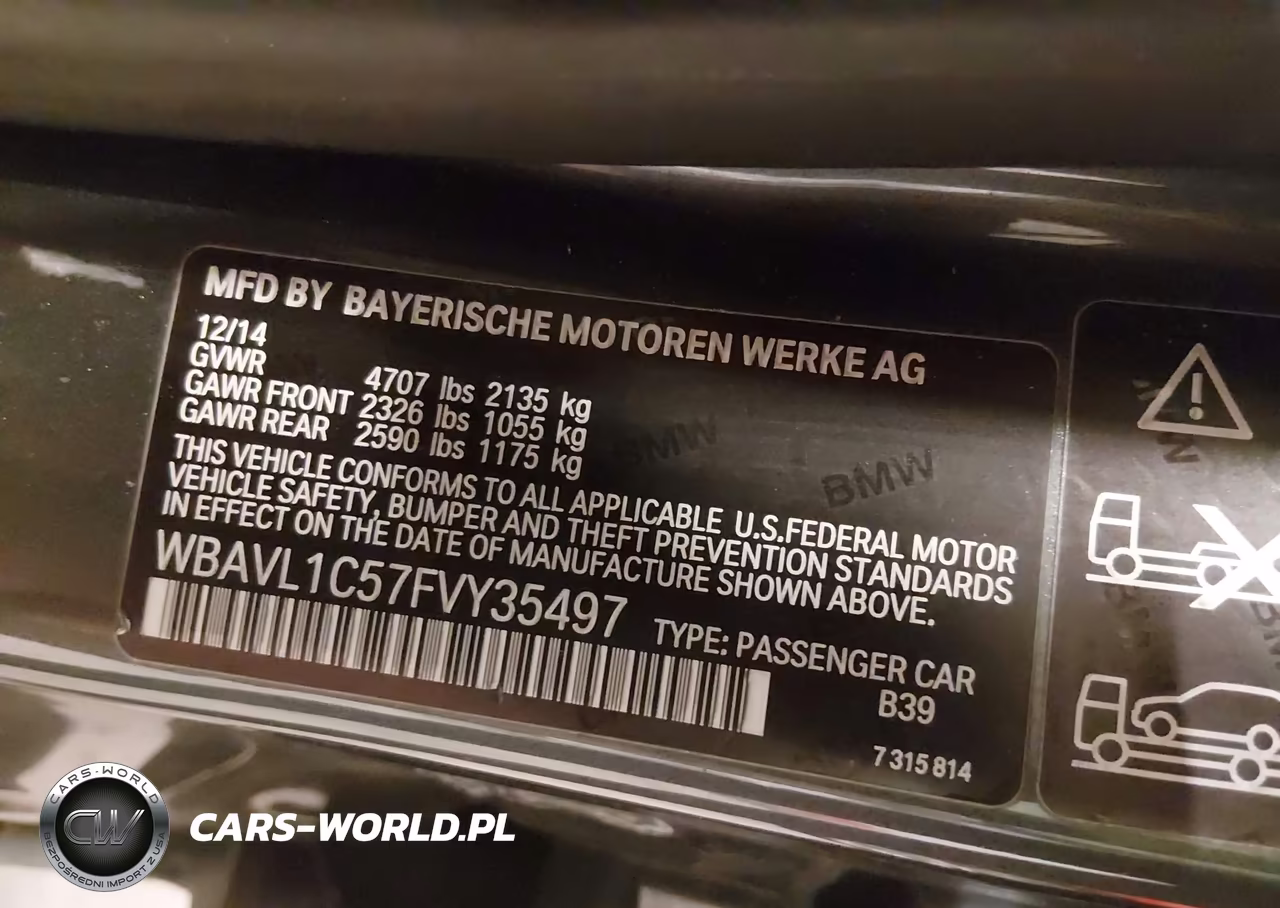 2015 BMW X1 xDrive28I VIN:WBAVL1C57FVY35497 - 9
