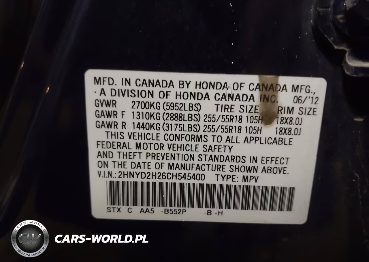 2012 Acura Mdx VIN:2HNYD2H26CH545400 - 9
