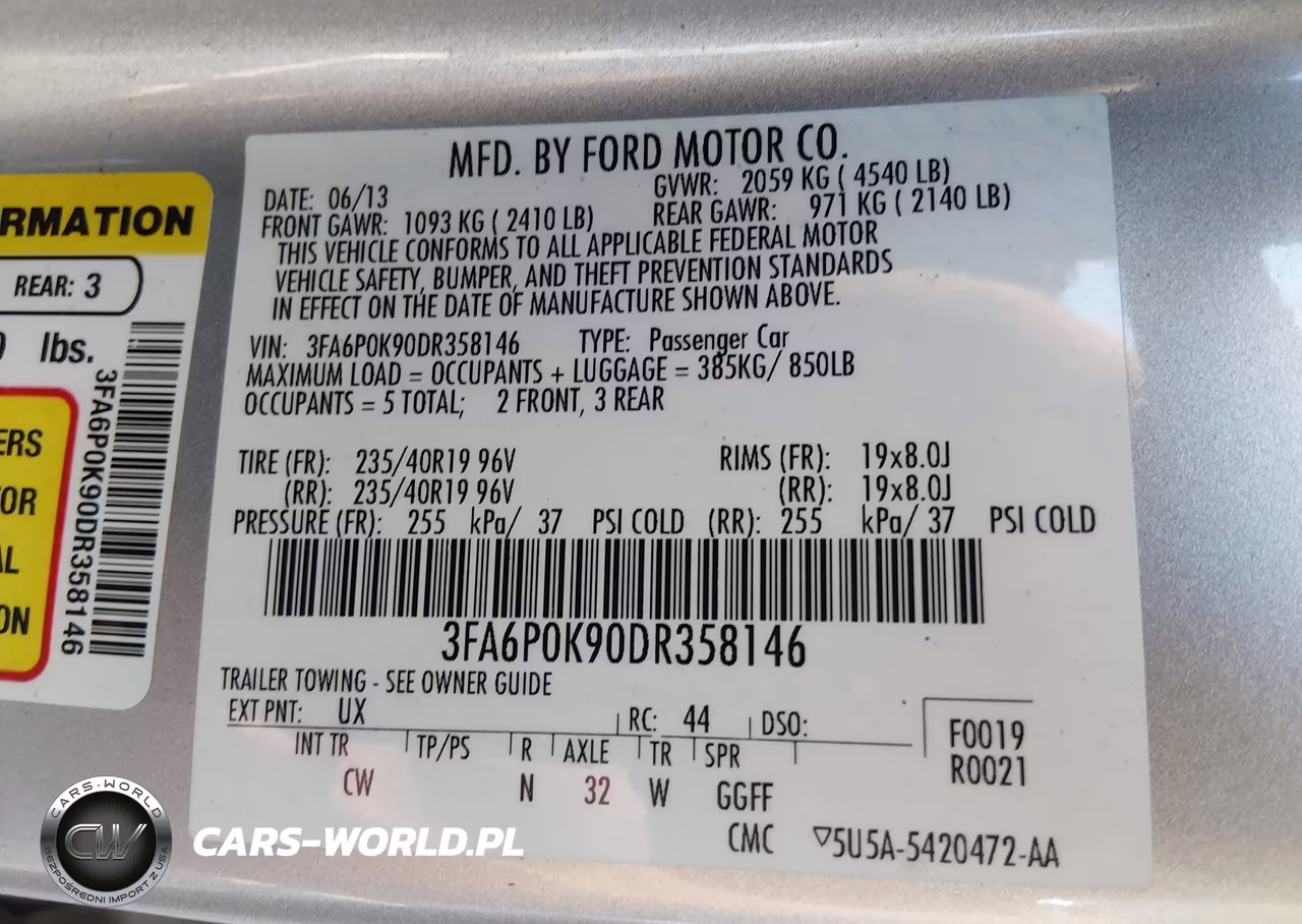 2013 Ford Fusion Titanium VIN:3FA6P0K90DR358146 - 9