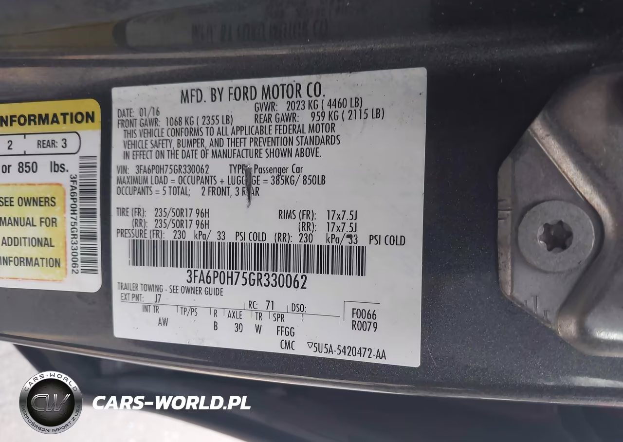 2016 Ford Fusion Se VIN:3FA6P0H75GR330062 - 9