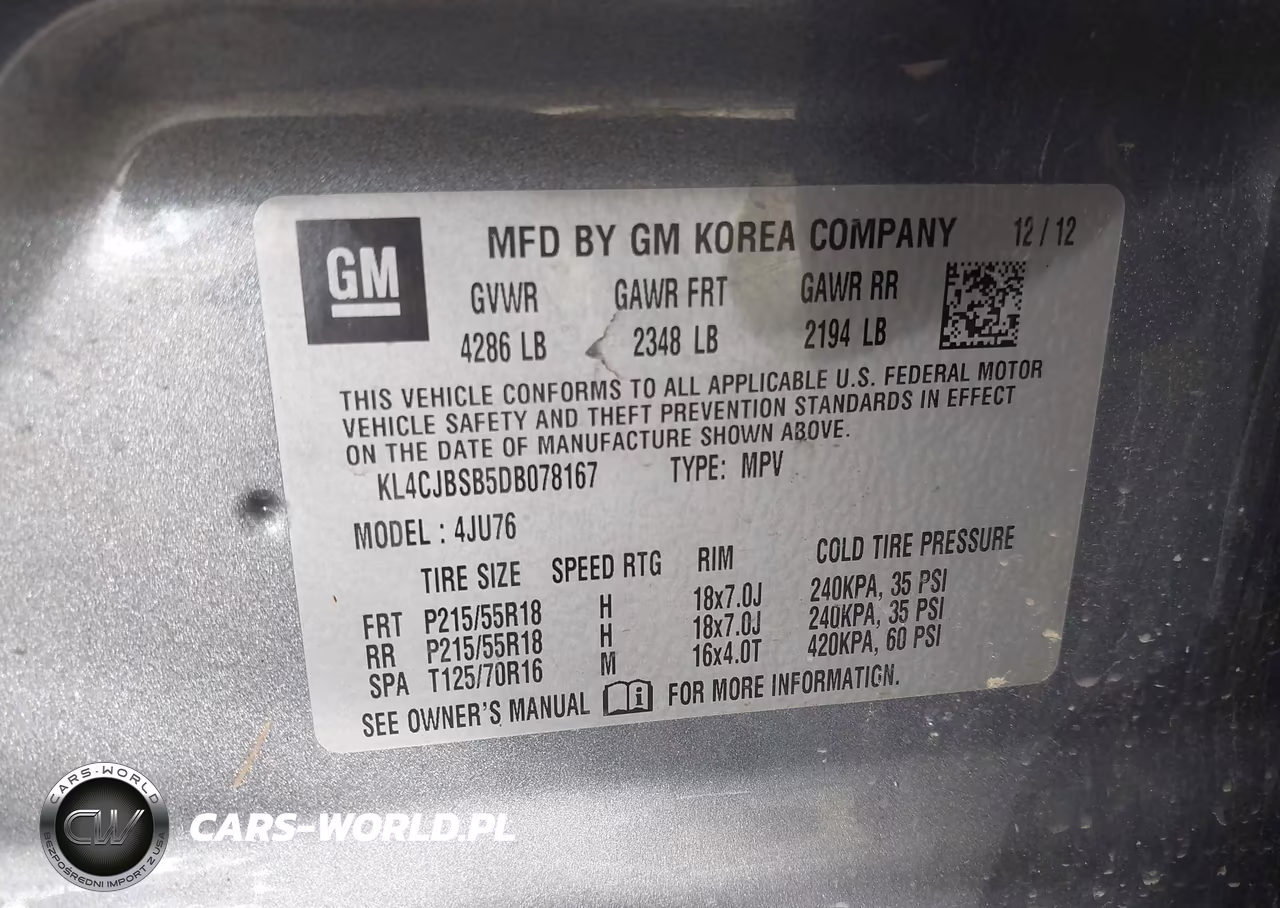 2013 Buick Encore Convenience VIN:KL4CJBSB5DB078167 - 9