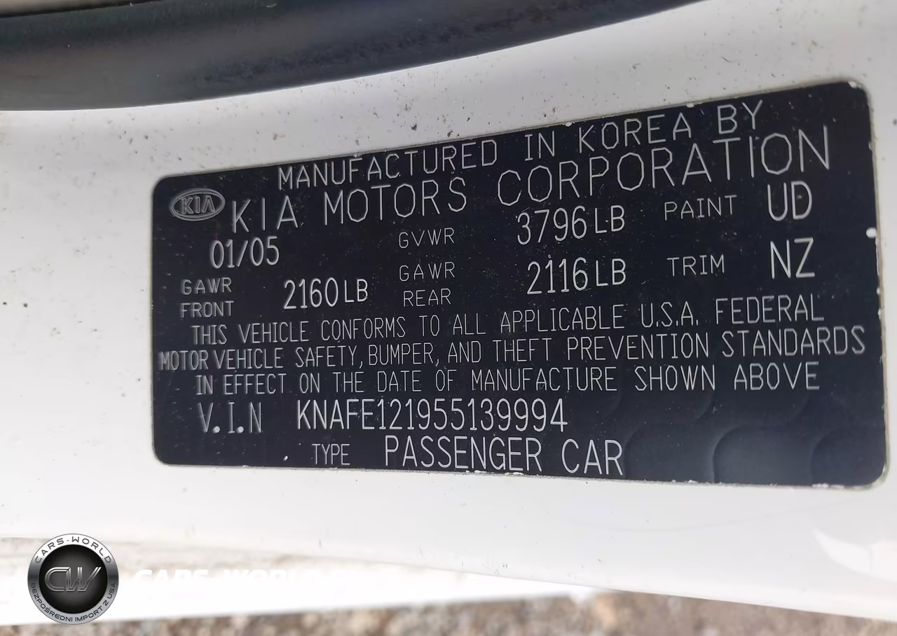 2005 Kia Spectra Ex-Lx-Sx VIN:KNAFE121955139994 - 9