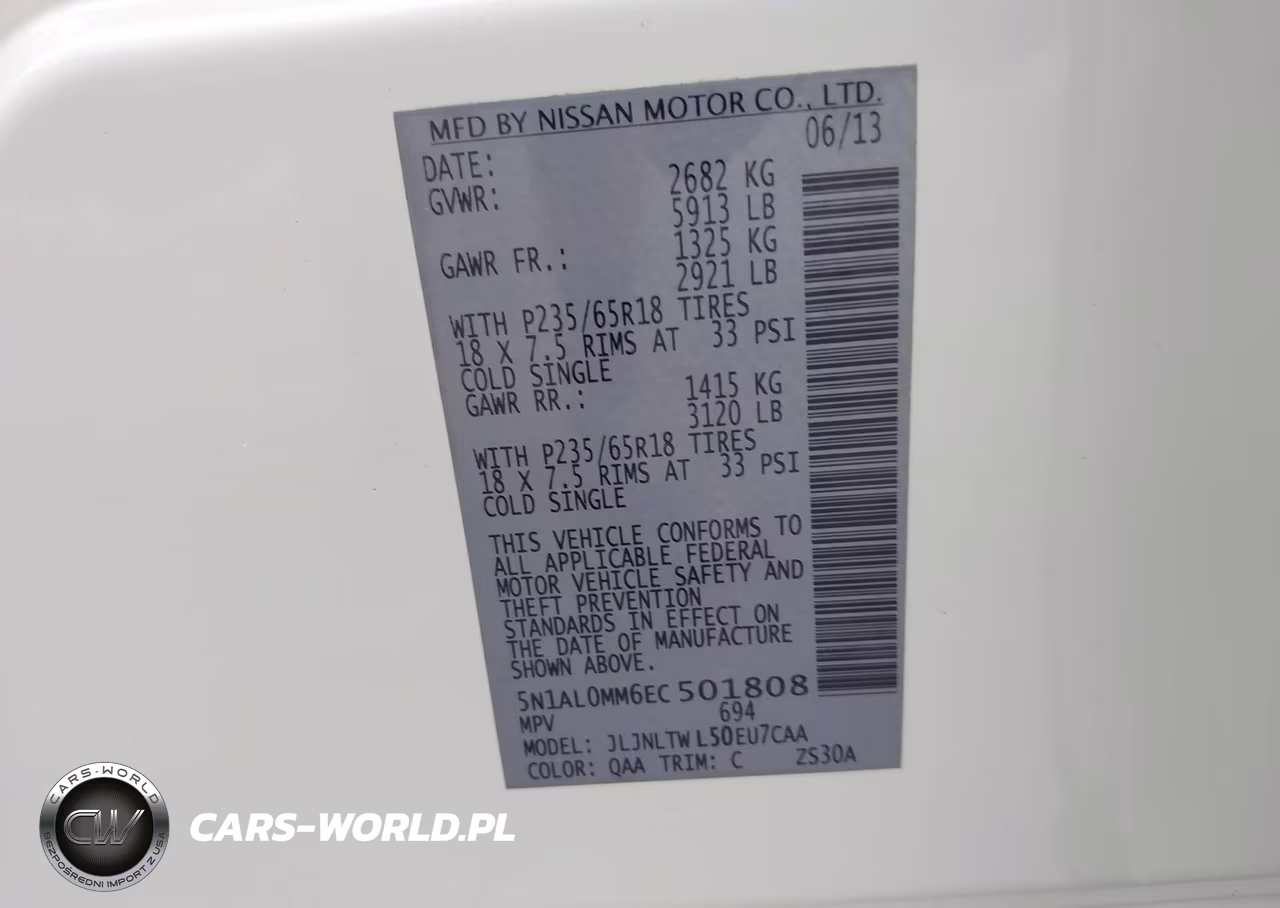 2014 Infiniti Qx60 VIN:5N1AL0MM6EC501808 - 9