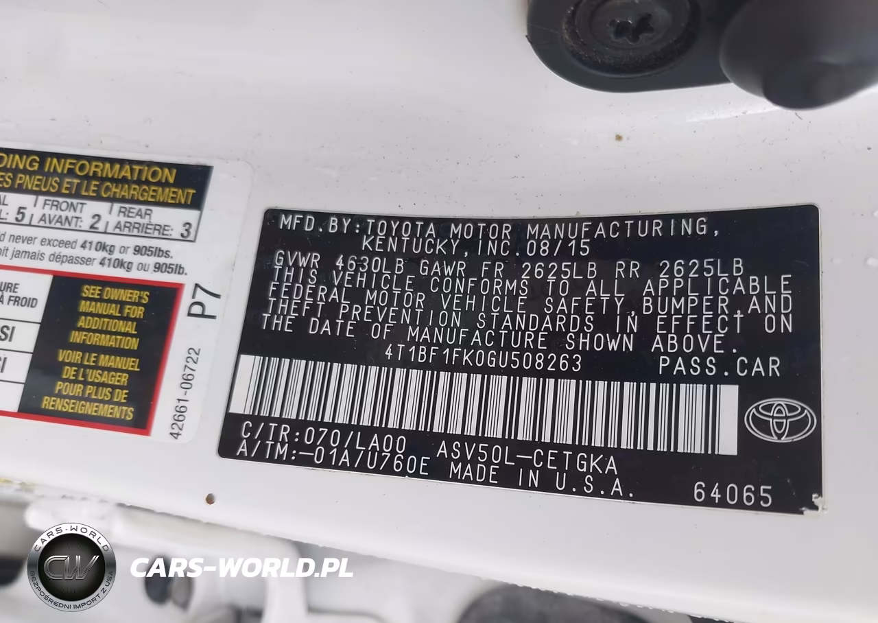 2016 Toyota Camry Xle VIN:4T1BF1FK0GU508263 - 9