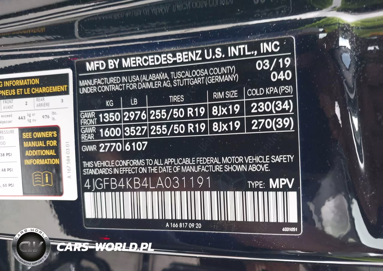 2020 Mercedes-Benz Gle 350 4Matic VIN:4JGFB4KB4LA031191 - 9
