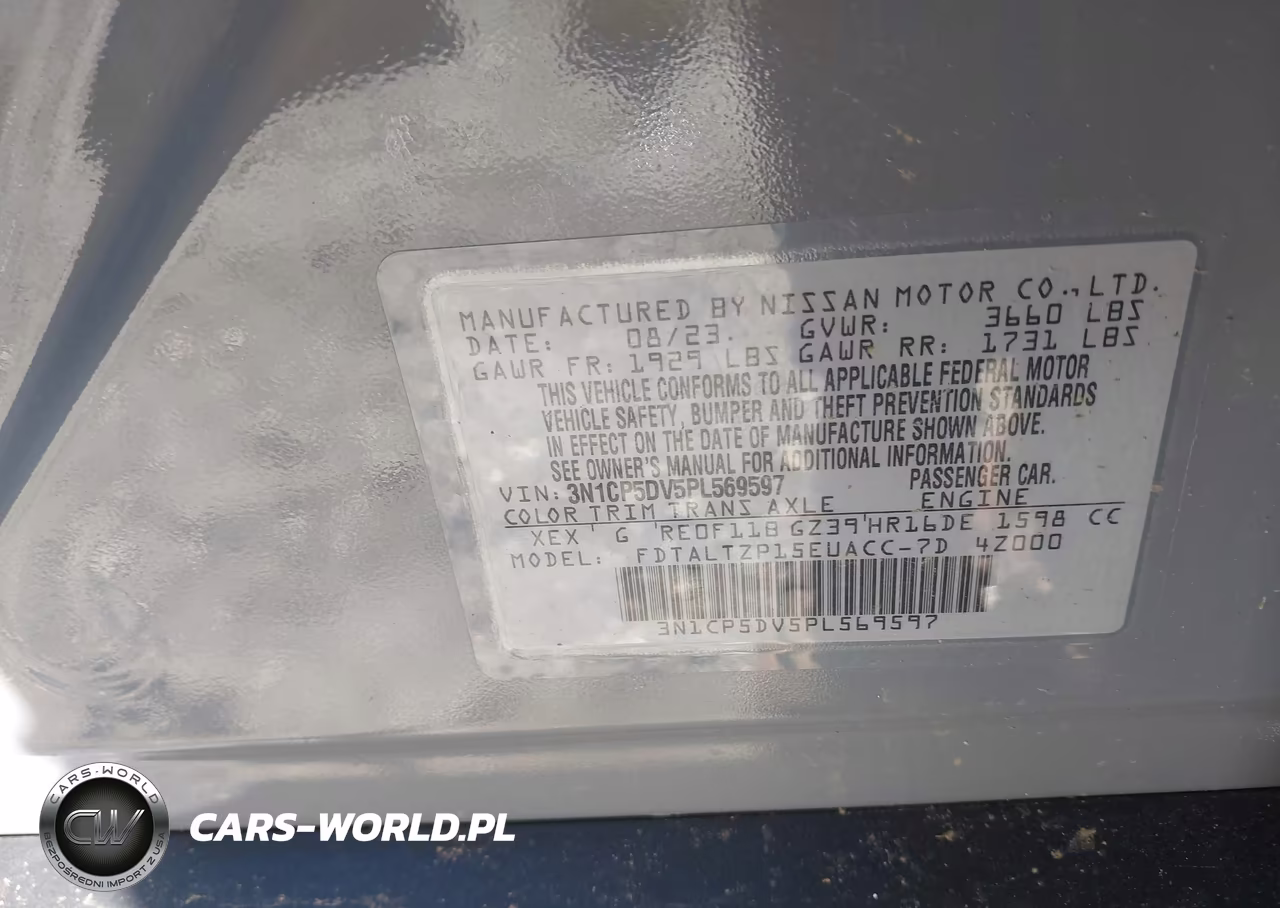 2023 Nissan Kicks Sr Xtronic Cvt VIN:3N1CP5DV5PL569597 - 9