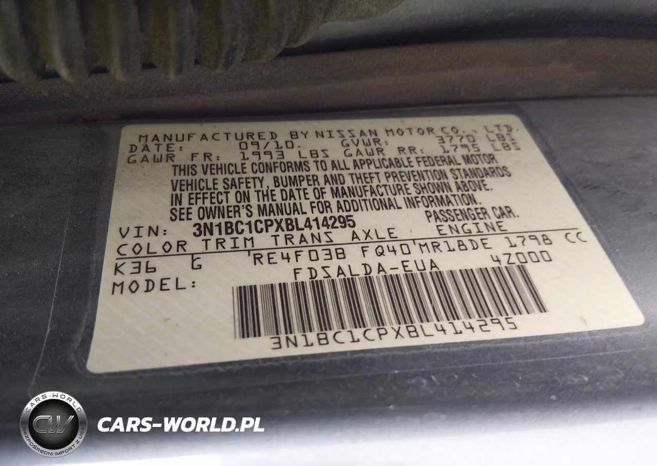 2011 Nissan Versa 1.8S VIN:3N1BC1CPXBL414295 - 9