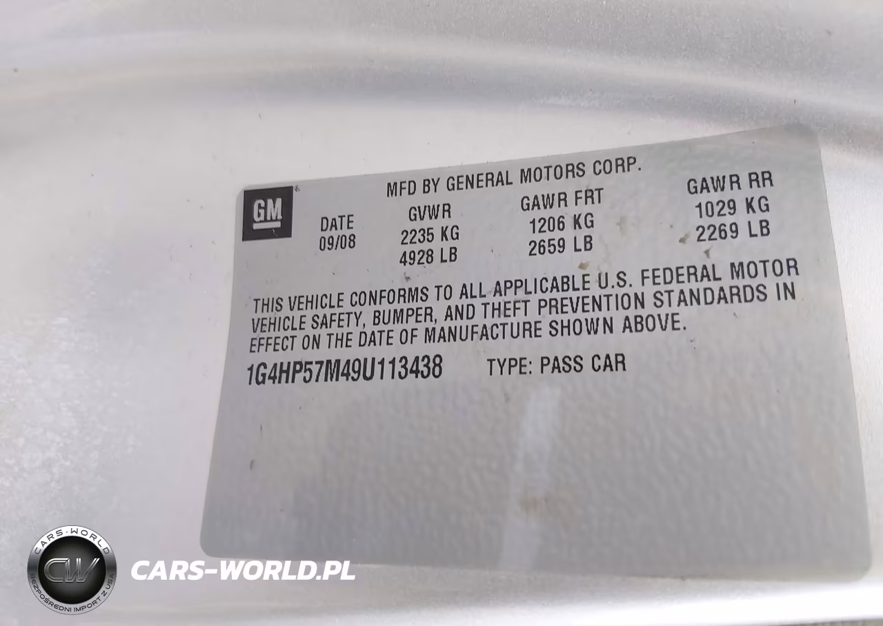 2009 Buick Lucerne Cx-2 VIN:1G4HP57M49U113438 - 9