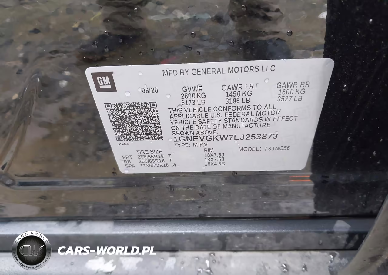2020 Chevrolet Traverse Awd Lt Cloth VIN:1GNEVGKW7LJ253873 - 9