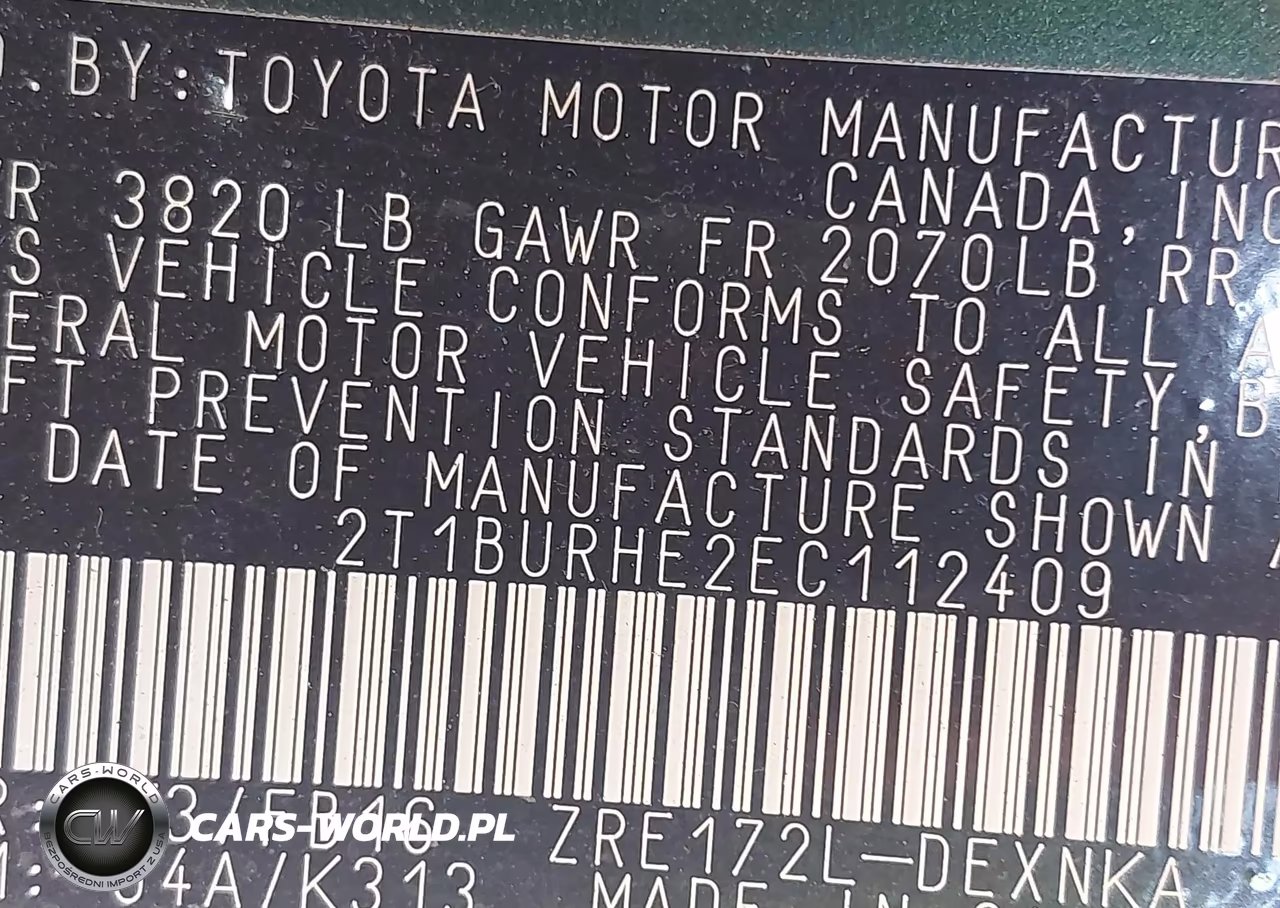 2014 Toyota Corolla Le VIN:2T1BURHE2EC112409 - 9