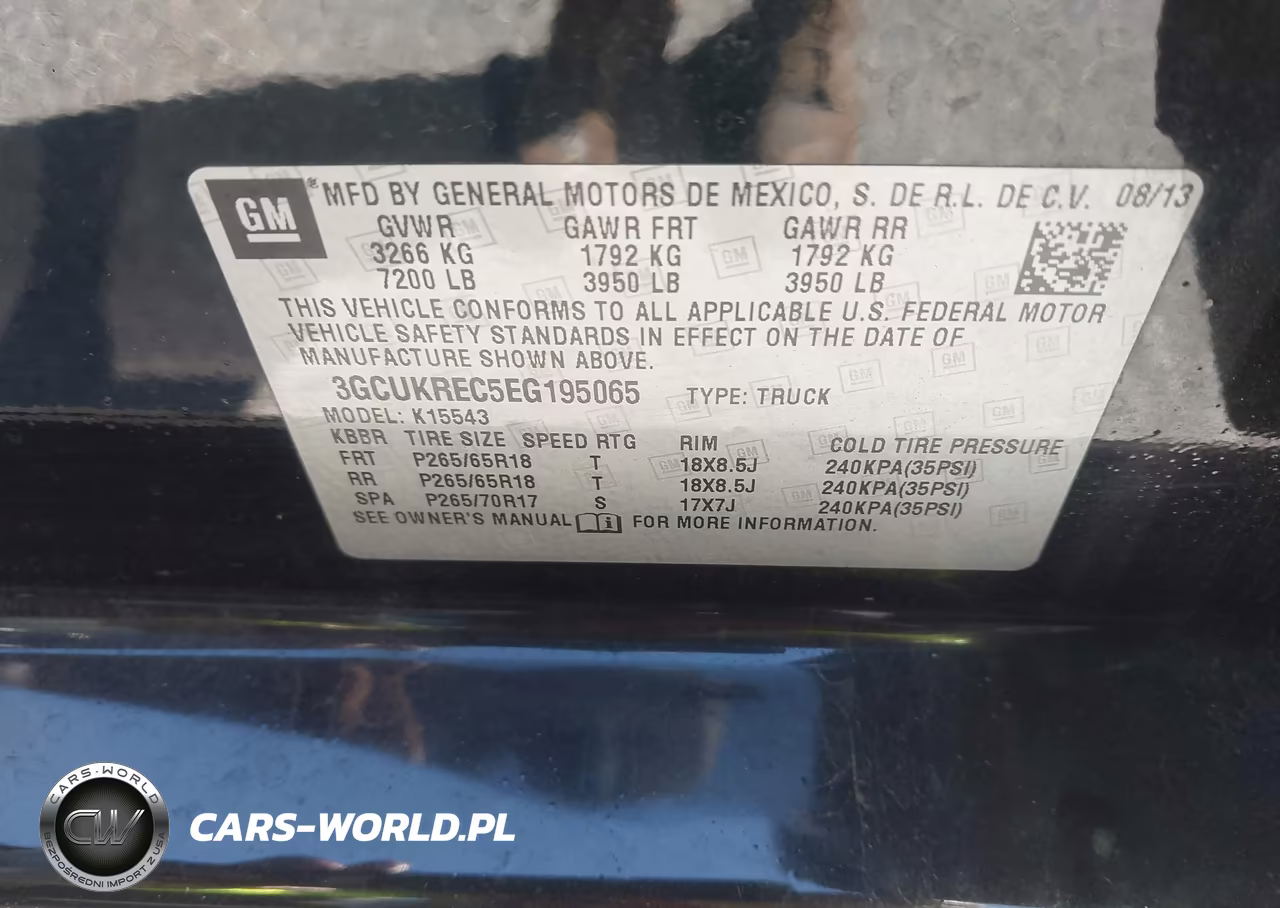 2014 Chevrolet Silverado 1500 2Lt VIN:3GCUKREC5EG195065 - 9