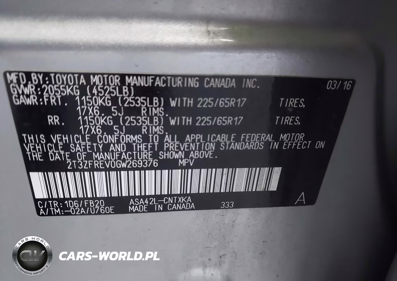 2016 Toyota Rav4 Le VIN:2T3ZFREV0GW269376 - 9