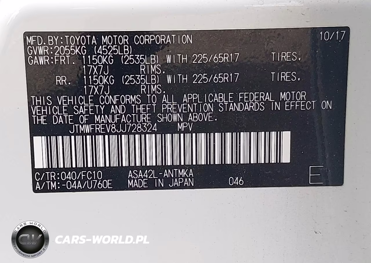 2018 Toyota Rav4 Xle VIN:JTMWFREV8JJ728324 - 9