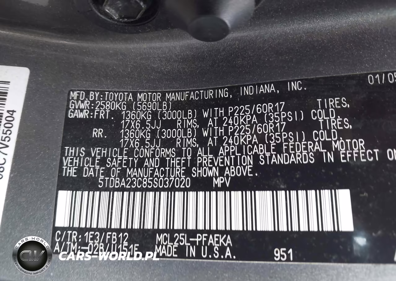 2005 Toyota Sienna Le VIN:5TDBA23C85S037020 - 9