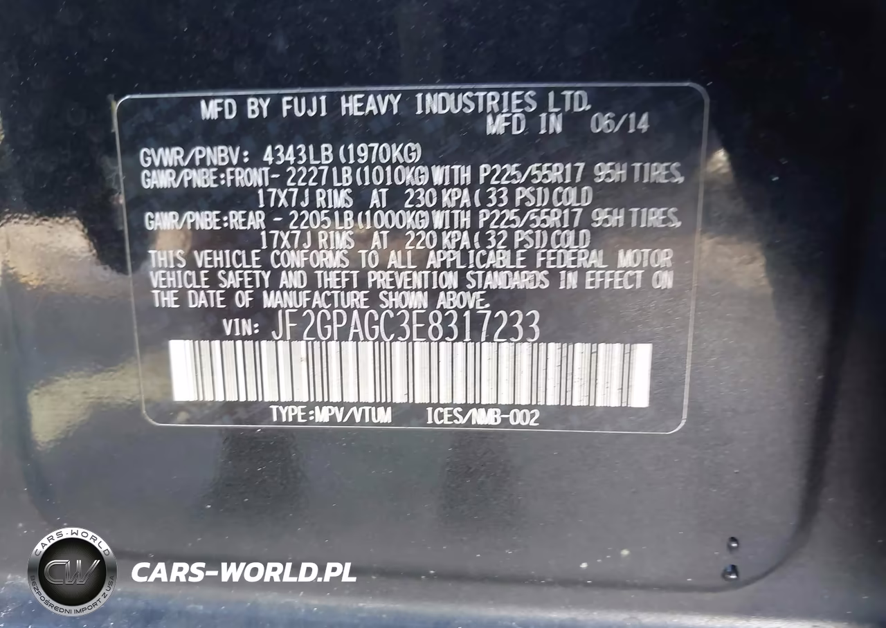 2014 Subaru Xv Crosstrek 2.0I Limited VIN:JF2GPAGC3E8317233 - 9
