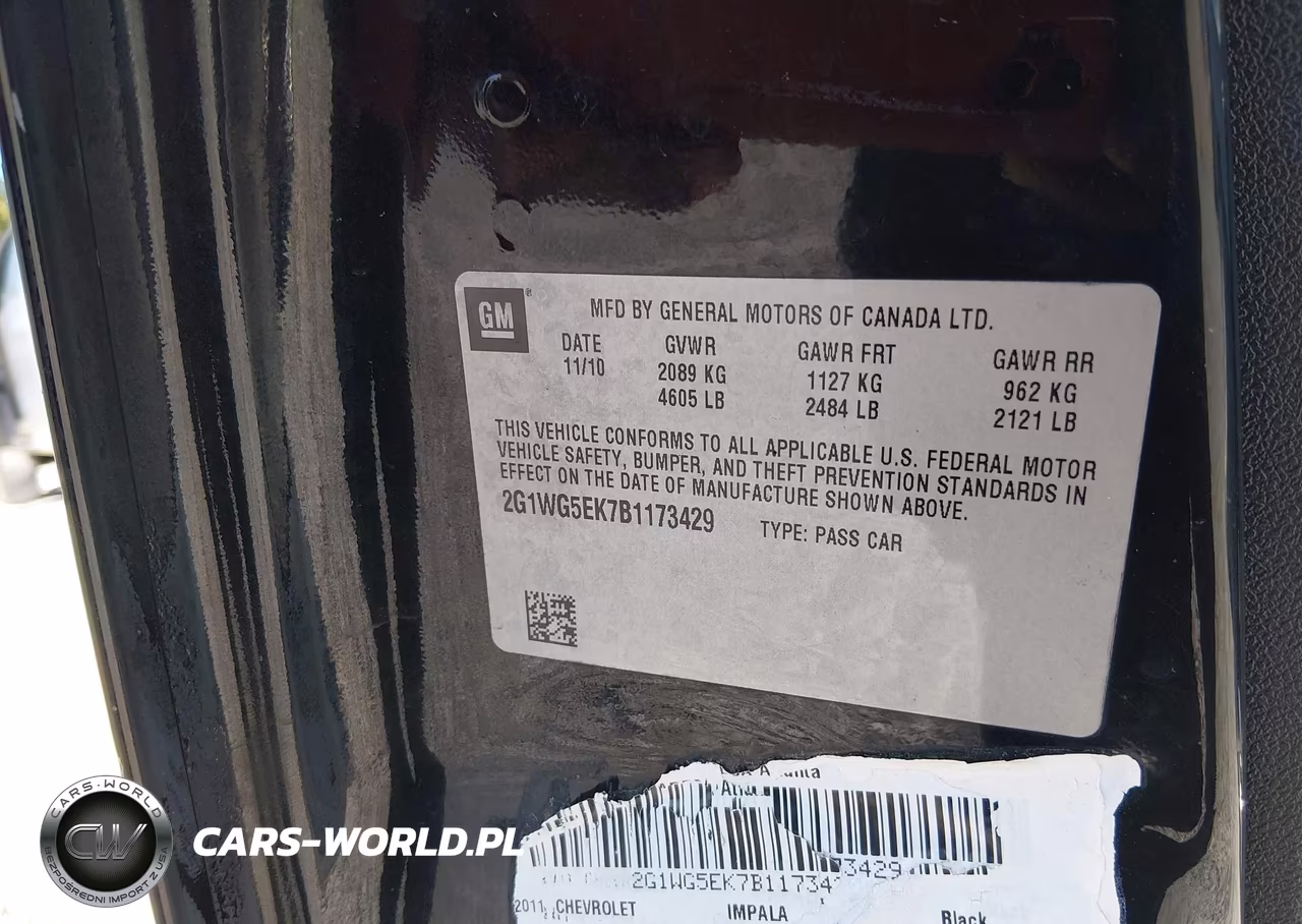 2011 Chevrolet Impala Lt VIN:2G1WG5EK7B1173429 - 9