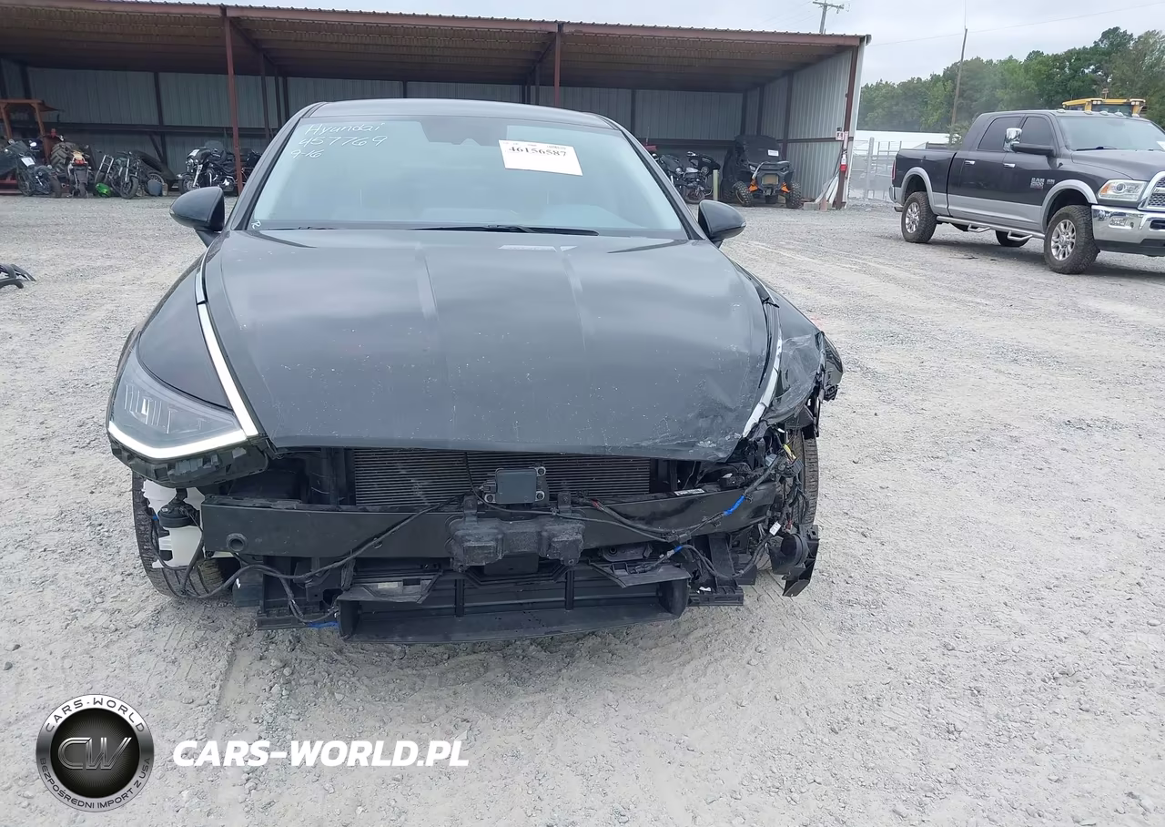 2021 Hyundai Sonata Hybrid Blue VIN:KMHL24JJXMA029524 - 13