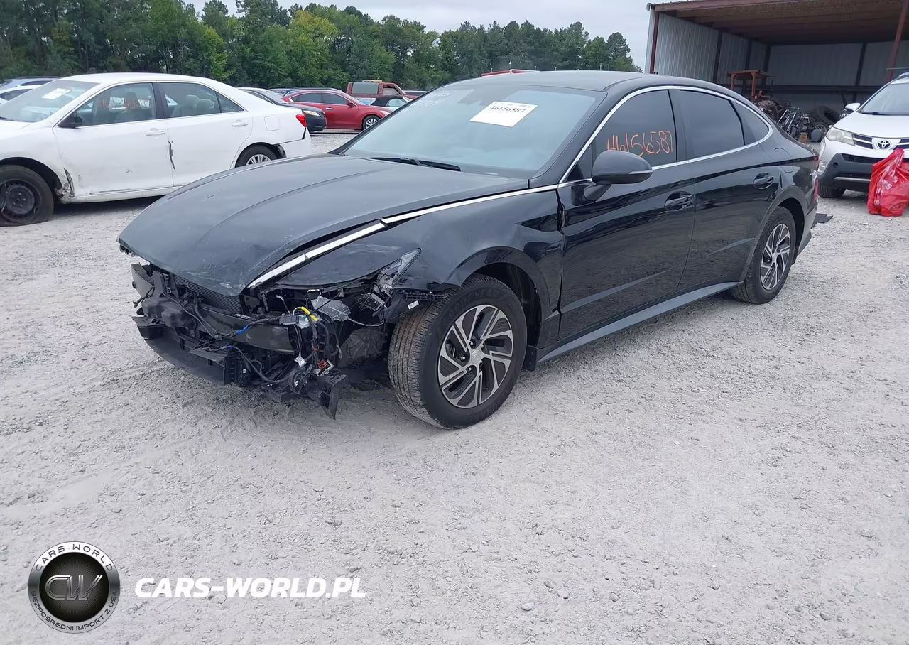 2021 Hyundai Sonata Hybrid Blue VIN:KMHL24JJXMA029524 - 2