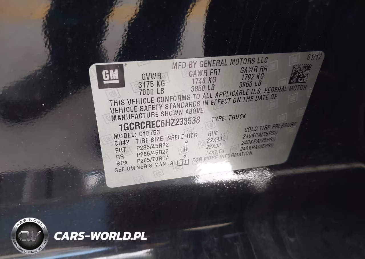 2017 Chevrolet Silverado 1500 1Lt VIN:1GCRCREC6HZ233538 - 9